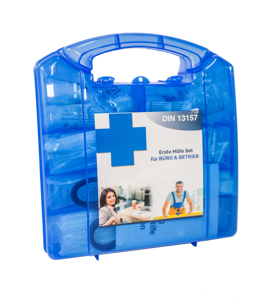 Erste Hilfe Verbandkoffer Büro & Betrieb DIN 13 157 blau
