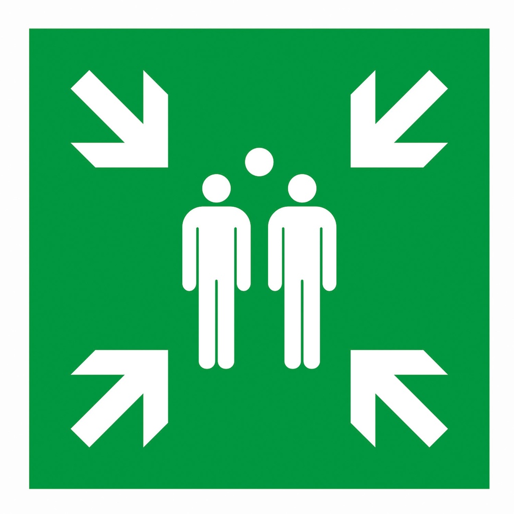 Symbol "Sammelstelle", Folie selbstklebend, 150 x 150 mm