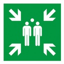 Symbol "Sammelstelle", Folie selbstklebend, 150 x 150 mm