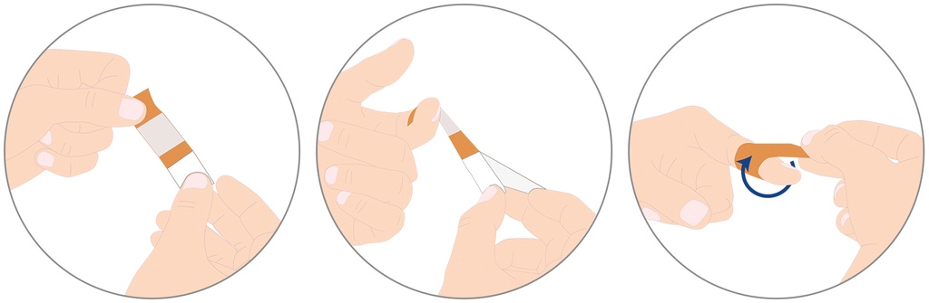 Actiomedic® DETECT + AQUATIC Fingerverband, 12 x 2 cm, Pack à 100 Stück