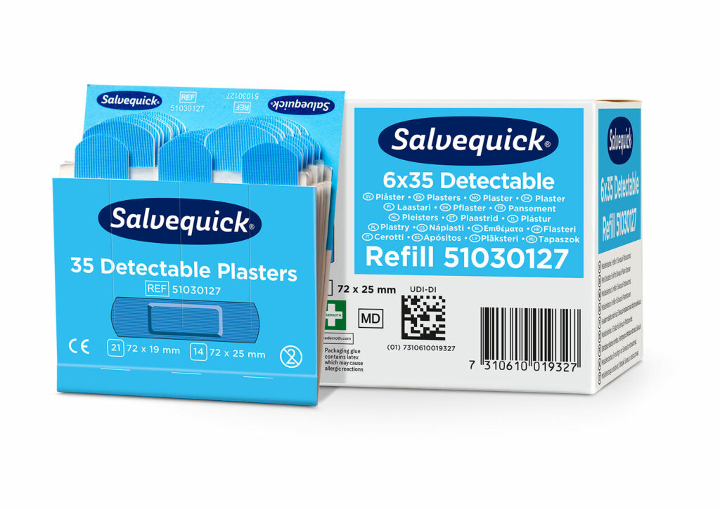 Cederroth Salvequick blau detektierbare Pflaster