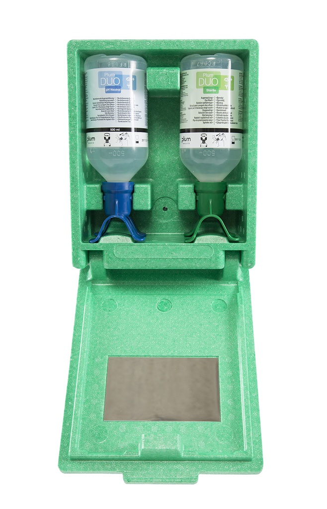 Plum Auge-Notfallstation in Wandbox mit je 1 DUO Augenspülflasche