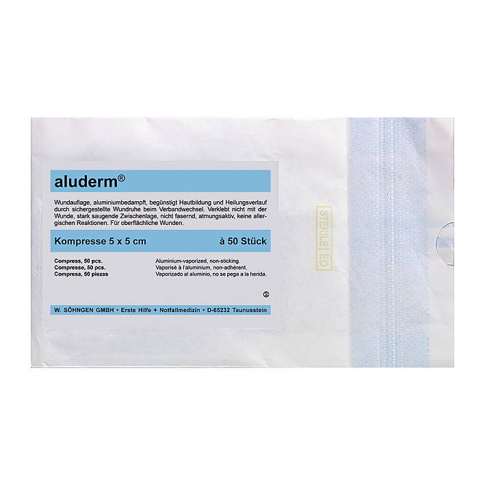 aluderm® Kompressen 5x5 cm 50 Stück steril