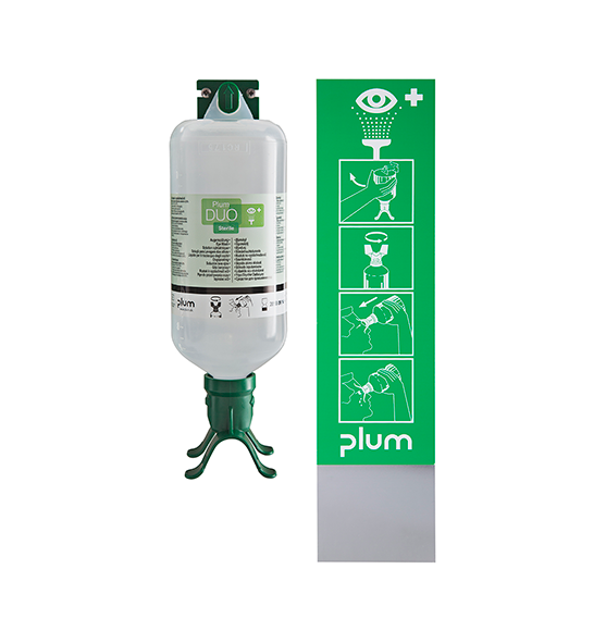 Plum Augenspülstation mit einer NaCI DUO Flasche