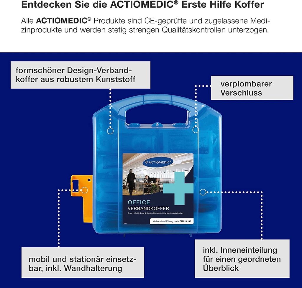 Verbandkoffer OFFICE DIN 13 157, blau