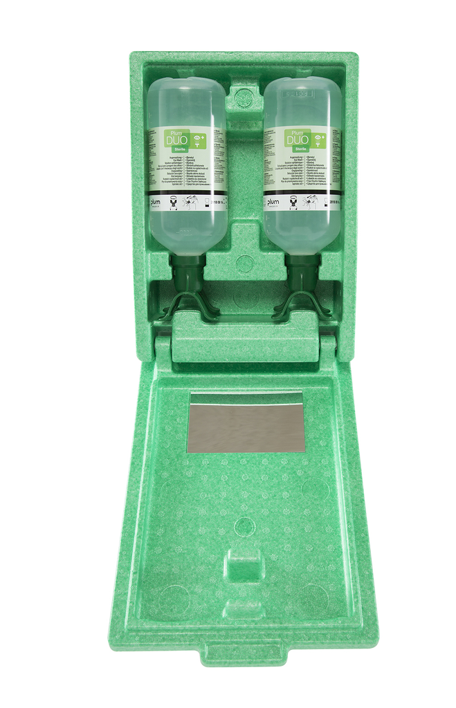 Plum Augenspülstation in Wandbox mit 2 DUO Flaschen NaCI