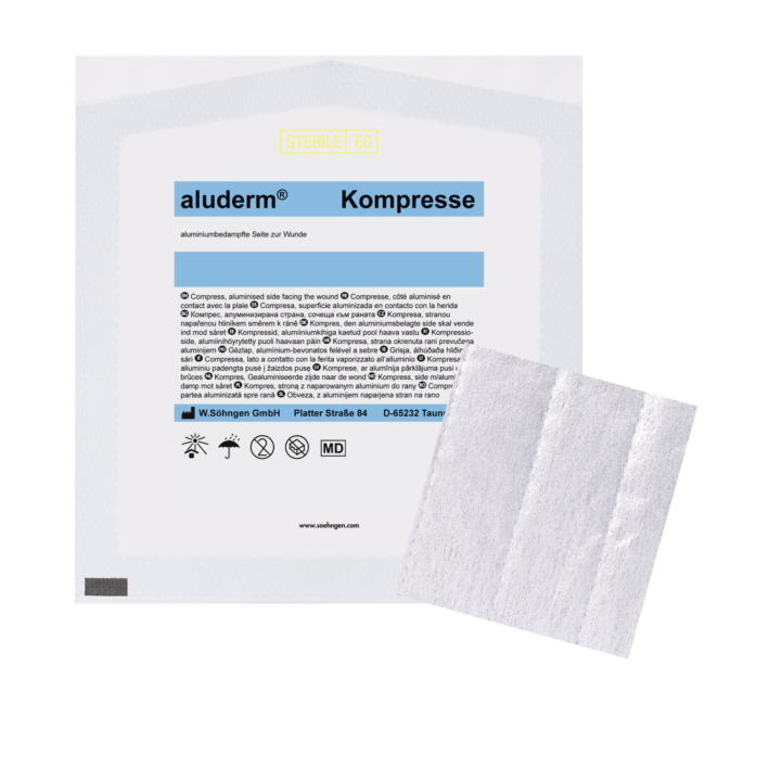 Söhngen aluderm® Kompresse einzeln 7.5 x 7.5 cm