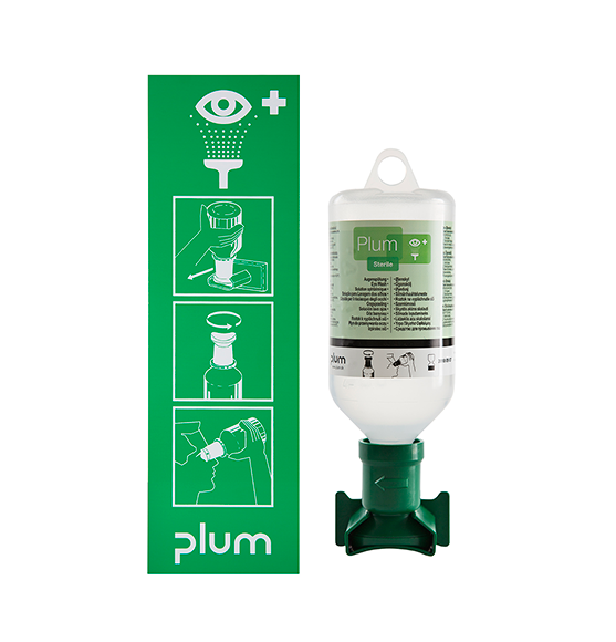 [PLU-4611] Augenspülstation mit einer 500 ml Augenspülflasche