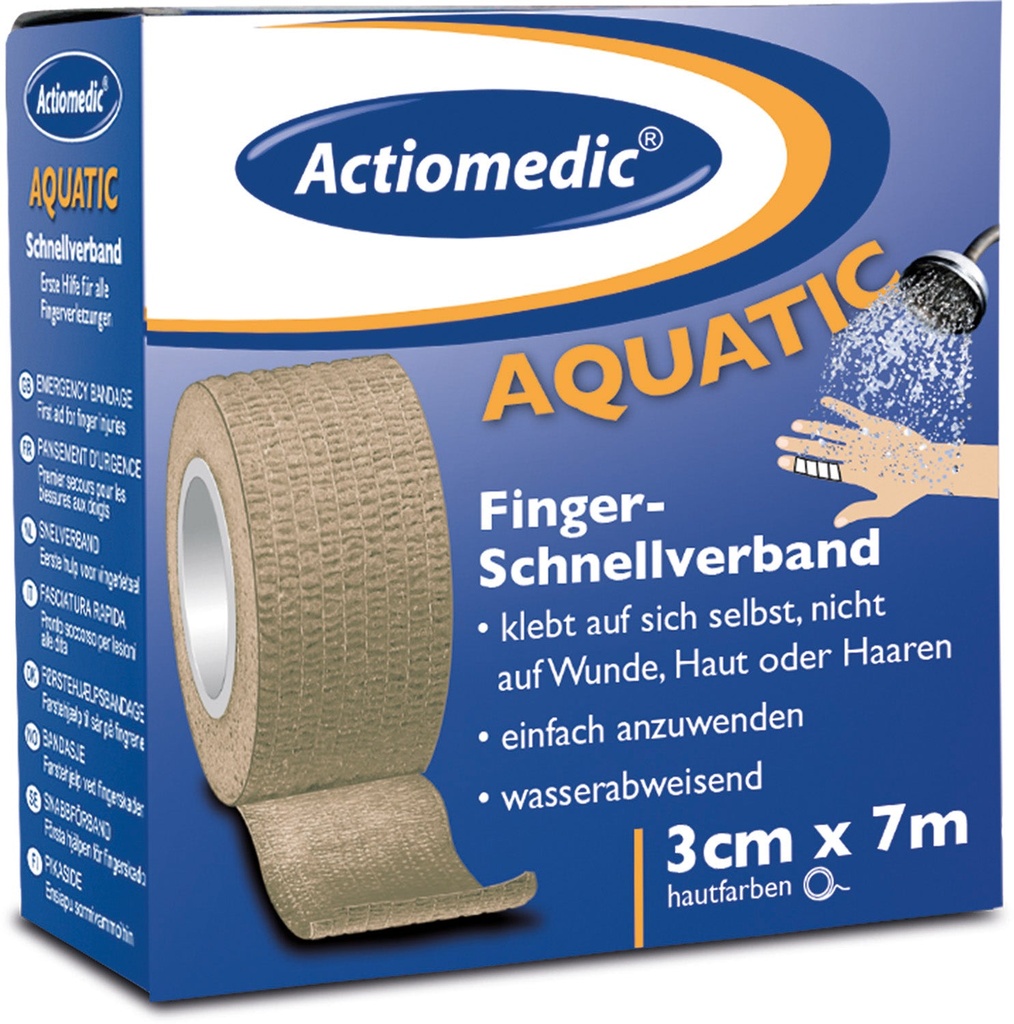 [GRA-120.003.00003] AQUATIC Schnellverband hautfarben 3 cm x 7 m selbsthaftend