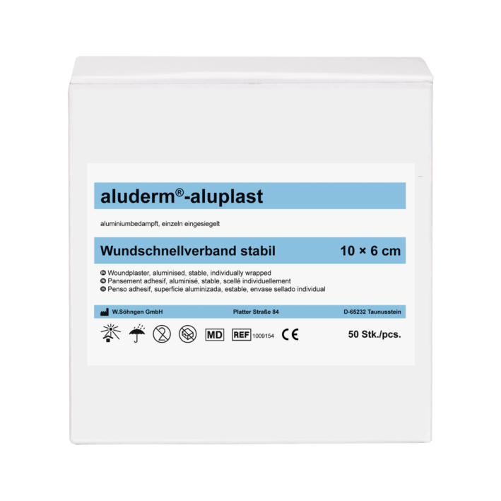 [SOH-1009154] aluderm®-aluplast Wundpflaster stabil 10 x 6 cm 50 Stück