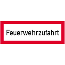 Brandschutzzeichen Feuerwehrzufahrt, Alu, reflektierend, 594 x 210 mm