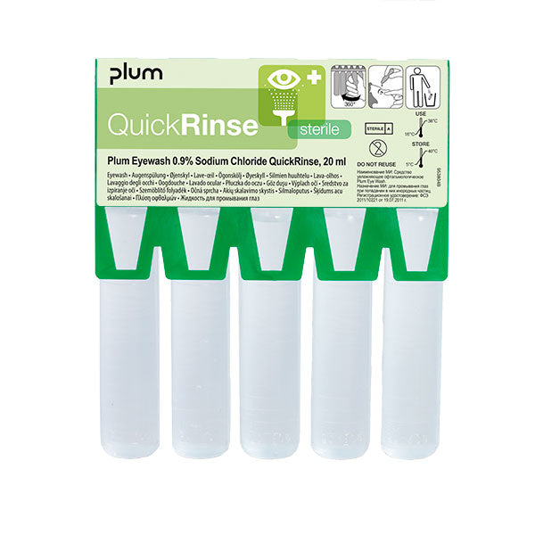 [PLU-5160] QuickRinse 5 x 20ml Augenspülampullen Refill