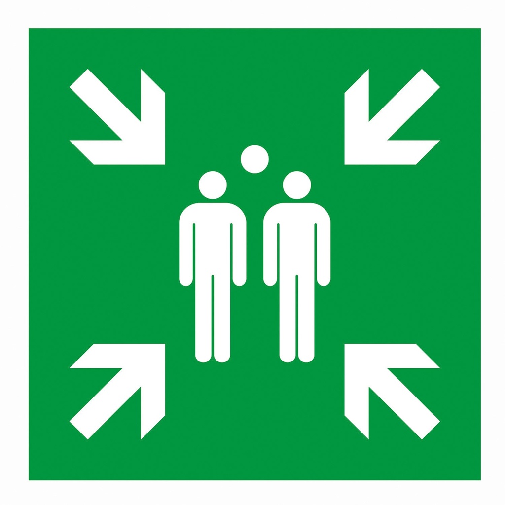 Symbol "Sammelstelle", Folie selbstklebend, 150 x 150 mm