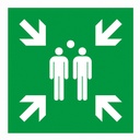 Symbol "Sammelstelle", Folie selbstklebend, 150 x 150 mm