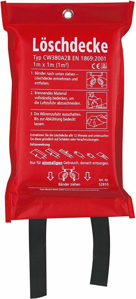 Löschdecke "Fire Protect" 100 x 100 cm