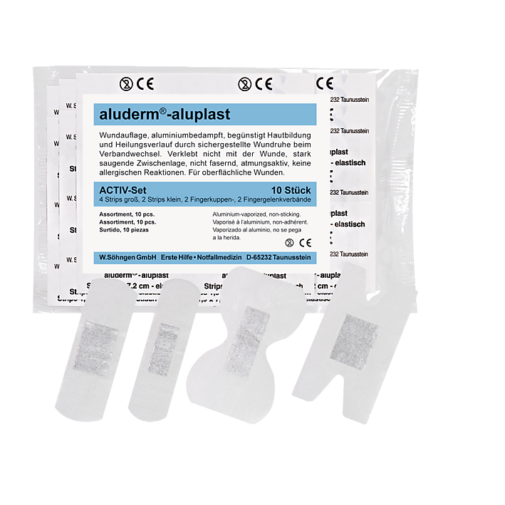 [SOH-1009410] aluderm®-aluplast Activ-Set Sortiment elastische Pflaster 10 Stück