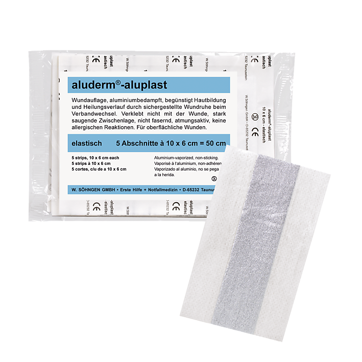 [SOH-1009195] aluderm®-aluplast Wundpflaster elastisch 6 x 10 cm 5 Stück