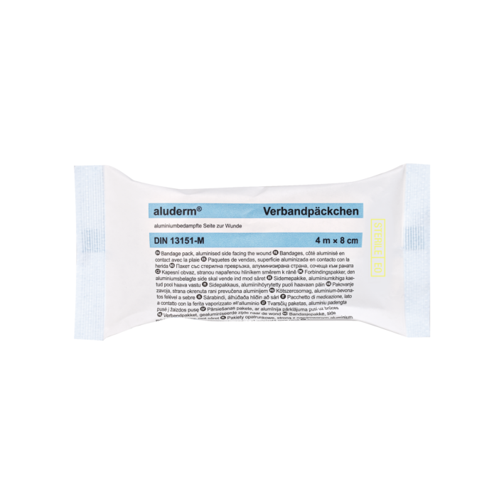 [SOH-1003372] aluderm® Verbandpäckchen DIN 13151 mittel Kompresse 8 x 10 cm, Binde 4 m x 8 cm