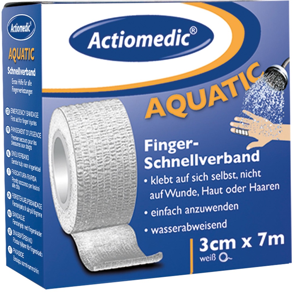 [GRA-120.003.00002] AQUATIC Schnellverband weiss 3 cm x 7 m selbsthaftend
