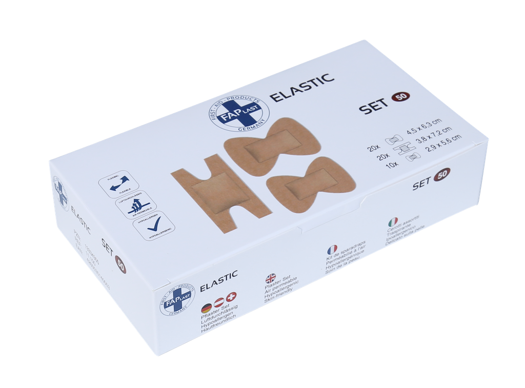 FAPlast Elastic Textil Pflasterset-Mix Fingerpflaster 50 Stk.