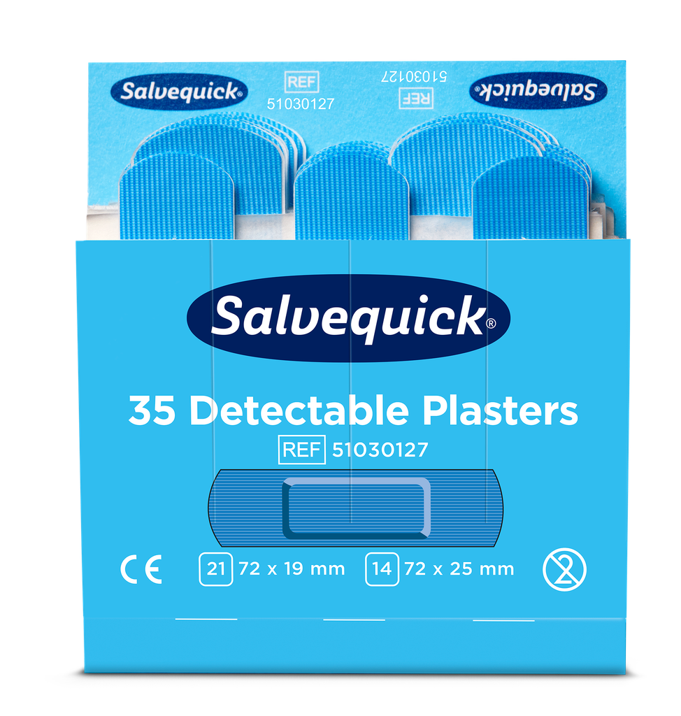 [CED-51030127] Salvequick Detektierbare Pflaster blau Refill