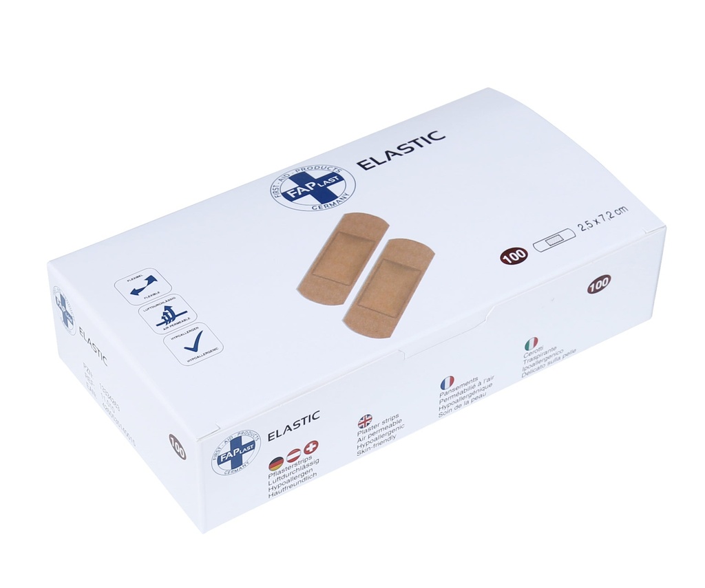 FAPlast Elastic Textil Pflaster Strips 100 Stk.